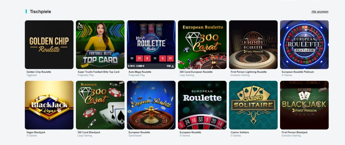 spininio casino tischpiele